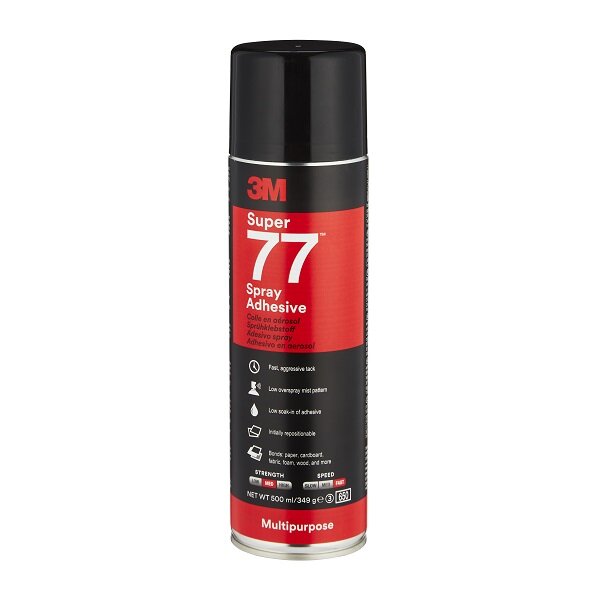 3M Super 77 Colle en spray translucide